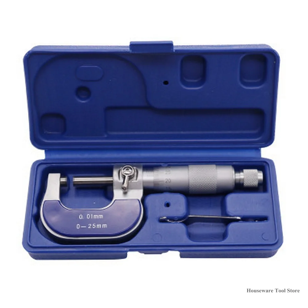

Portable Micrometer Outside Diameter 0-25mm High Precision Standards Caliper 0.01 MM Metric Carbide Micrometer Measure Tools New