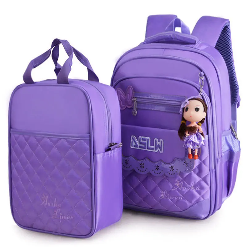 School Children waterproof Bags Girls Kids princess school Backpack set Orthopedic Backpack Schoolbags Kids Mochila Infantil Zip