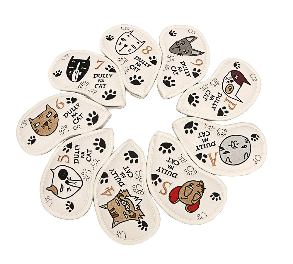 

Golf Clubs Cap Set Cartoon Cap Case 9 Pcs/ set Golf Club Headcover