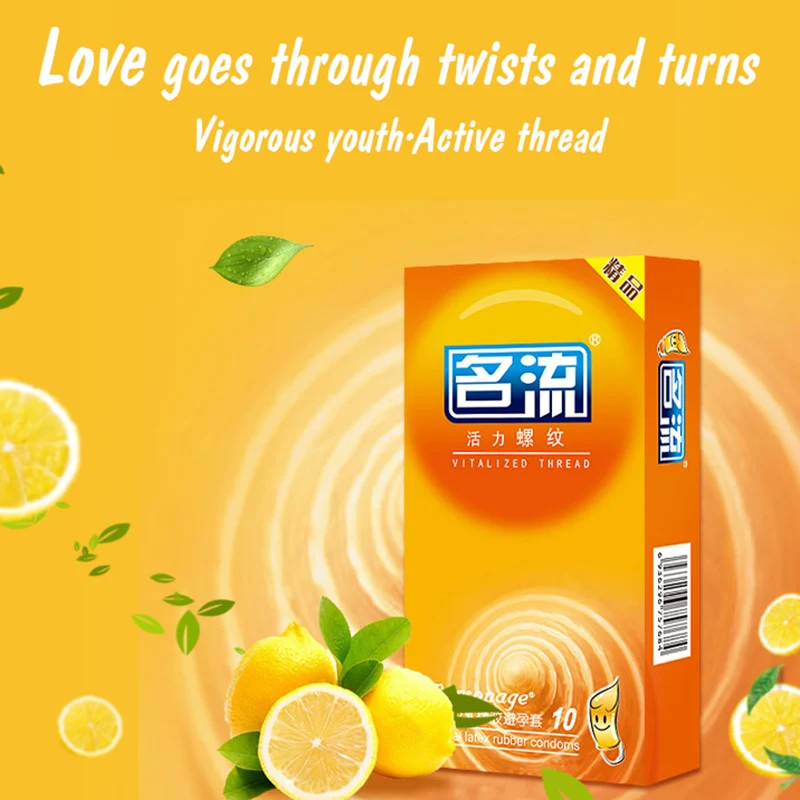 Mingliu 10 шт. Vitalized нити презервативы обеспечивает сильную стимуляцию со вкусом