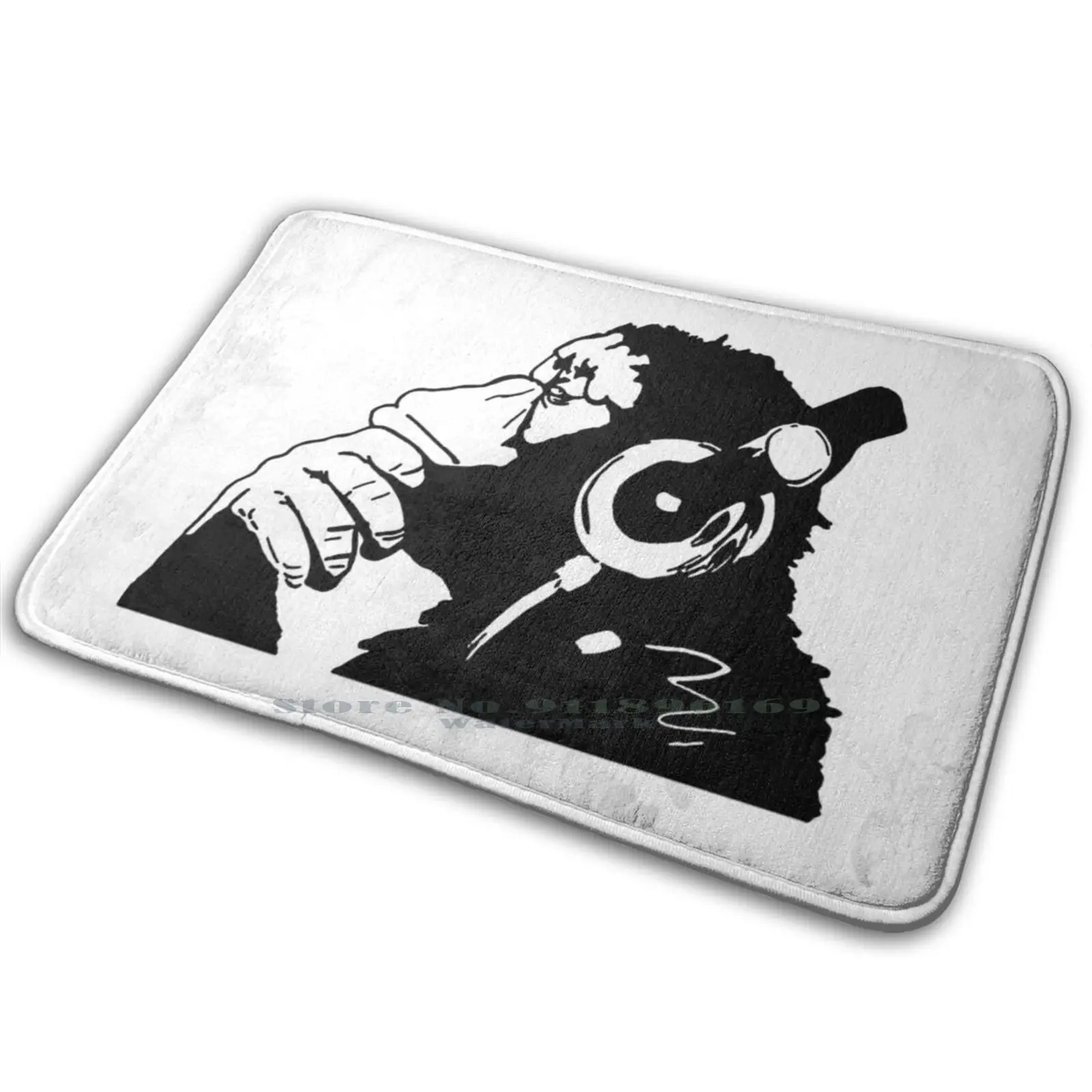 Бэнкси Thinker обезьяна наушники коврик ковер анти-скольжение Спальня входная дверь