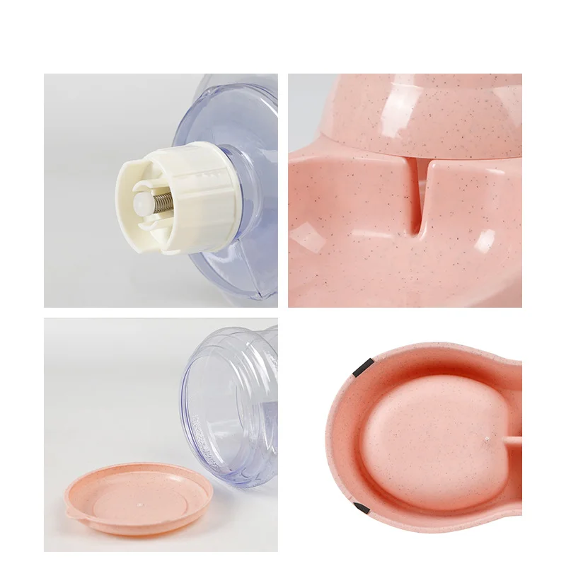 

Upgraded wheat straw large capacity 3.8L automatic pet feeder water feeding pet drinking cat bowl