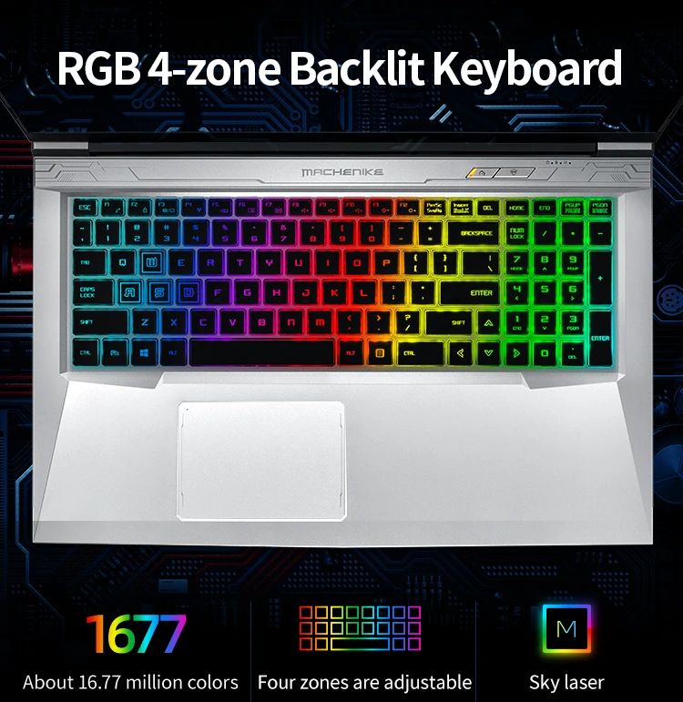 Machenike T90-PLus-TB1 i7 gaming laptop(i7-9750H+GTX1650/8GB RAM/512G SSD/17.3''144Hz) игровой ноутбук laptop i7 notebook