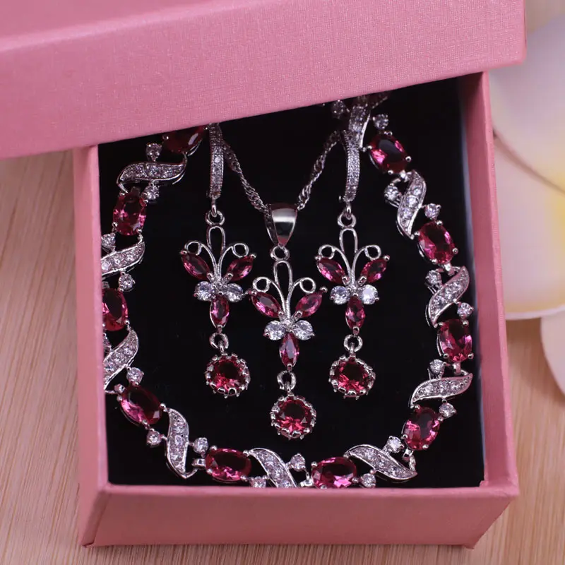 Комплект из кольца серёг и браслета с фианитом|Ювелирные наборы| |