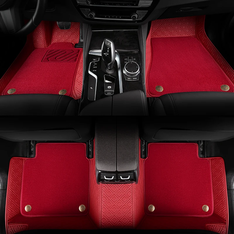 

Custom Car Floor Mats for Mitsubishi outlander pajero ASX pajero sport lancer galant Lancer-ex grandis Double foot mat