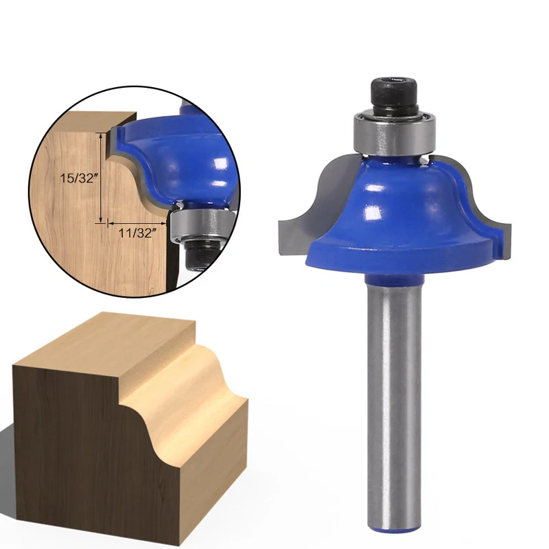 1 шт. 6 35 мм 1/4 &quotхвостовик с подшипниковым карбидом угловой круглый фрезерный бит