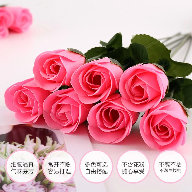 Бесплатная доставка 7 шт Роза/Гвоздика искусственный цветок букет креативное
