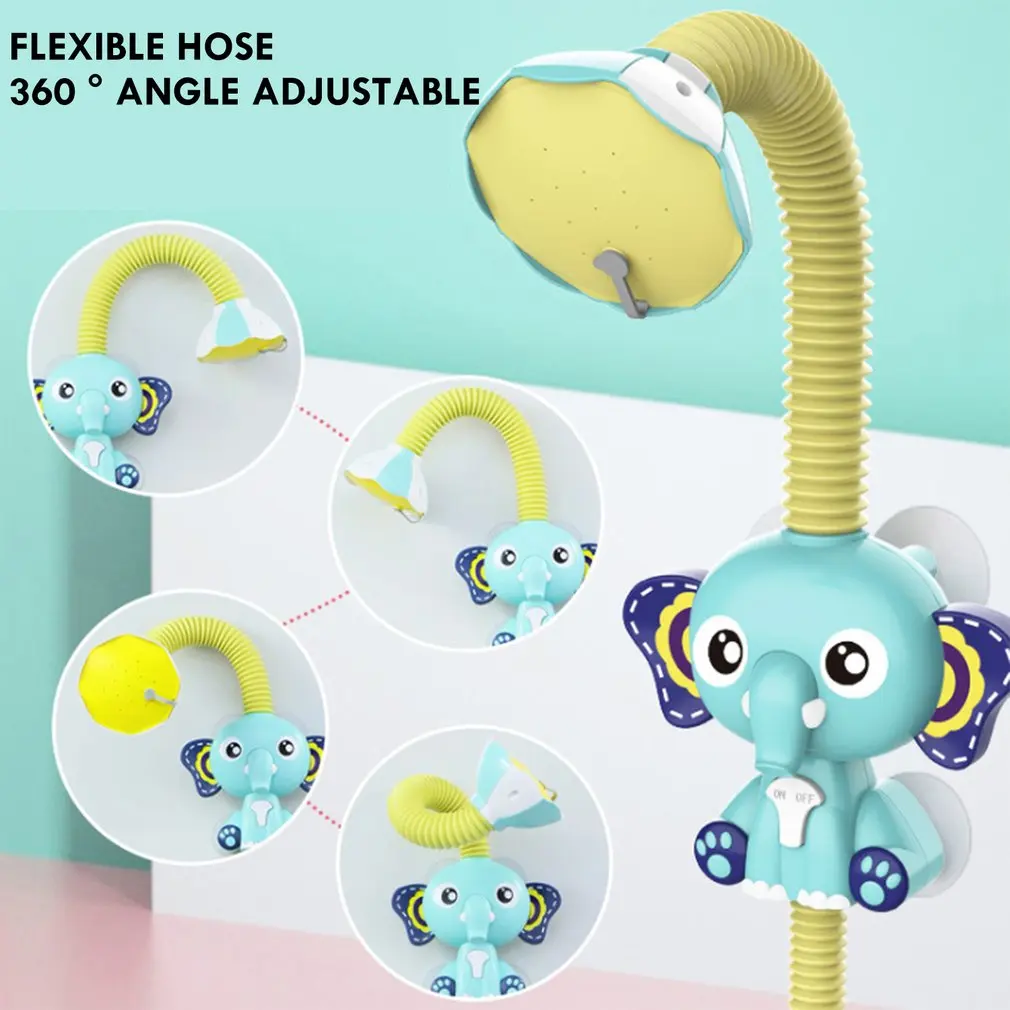 

Bath Toys Baby Water Game Elephant Model Faucet Shower Electric Water Spray Toy For Kids Swimming Bathroom Baby Toys