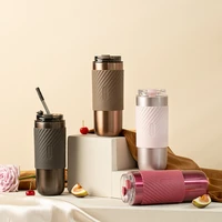 equra double stainless steel thermos mug keep hot and cold insulated vacuum flask water sippy cup coffee tea juice milk cup
