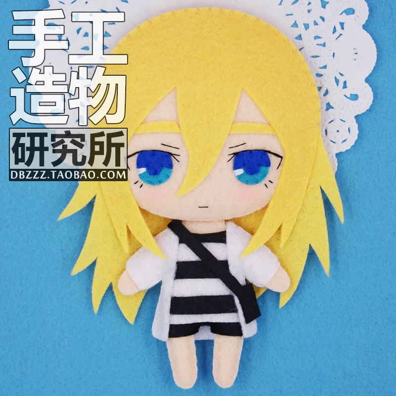

Xmas Gift Anime Angels of Death RAY DIY Handmade Toy Hanging Plush Doll Satsuriku no Tenshi Zark Hanging Keychain Materials