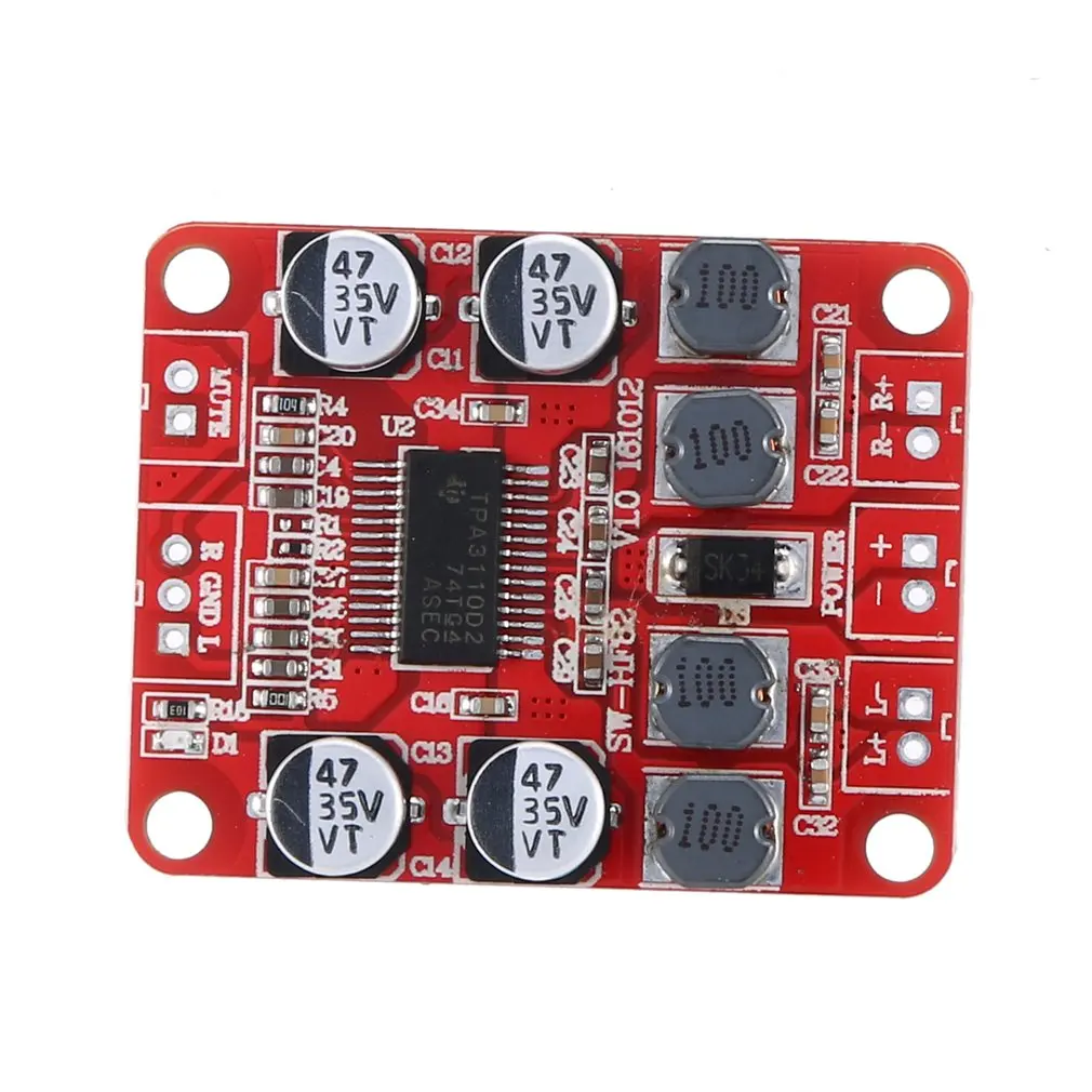 

1pcs TPA3110 Power Amplifier Board High Power Digital Power Amplifier Board 2X15W Two Channel HF82 Durable