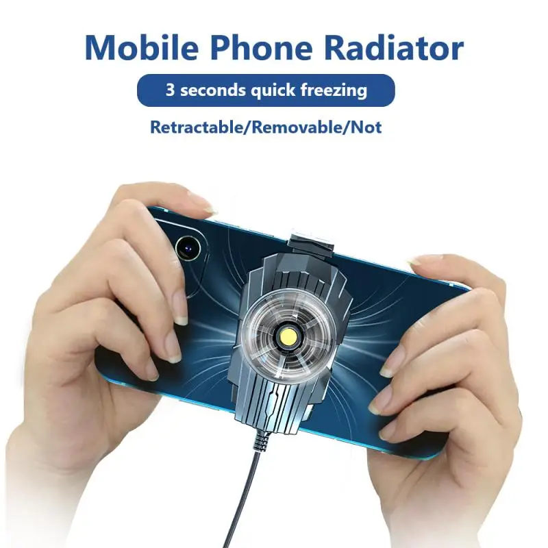 

Universal Mini Mobile Phone Cooling Fan Radiator Turbo Hurricane Game Cooler Cell Phone Cool Heat Sink For IPhone Samsung Xiaomi