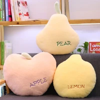 nordic style new 40cm45cm creative simulation fruit plush toy stuffed lemon apple pear shape cushion soft sofa pillow girl gift