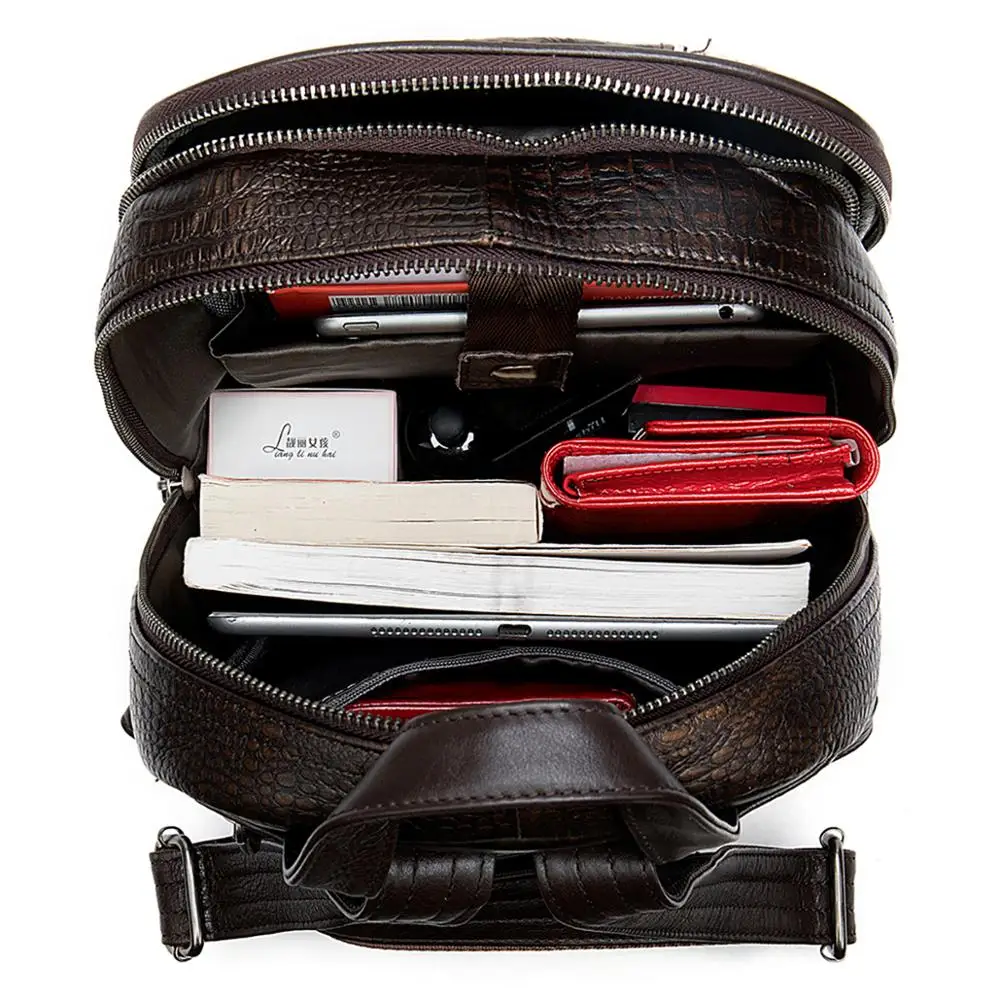 Новый Винтажный высококачественный кожаный женский многофункциональный рюкзак