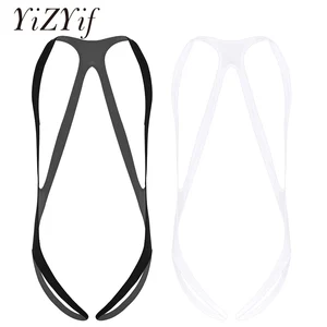 Мужское боди-Манкини, бандаж, нижнее белье, цельнокроеное нижнее белье, женское Эластичное боди с бретелькой через шею, широкое боди