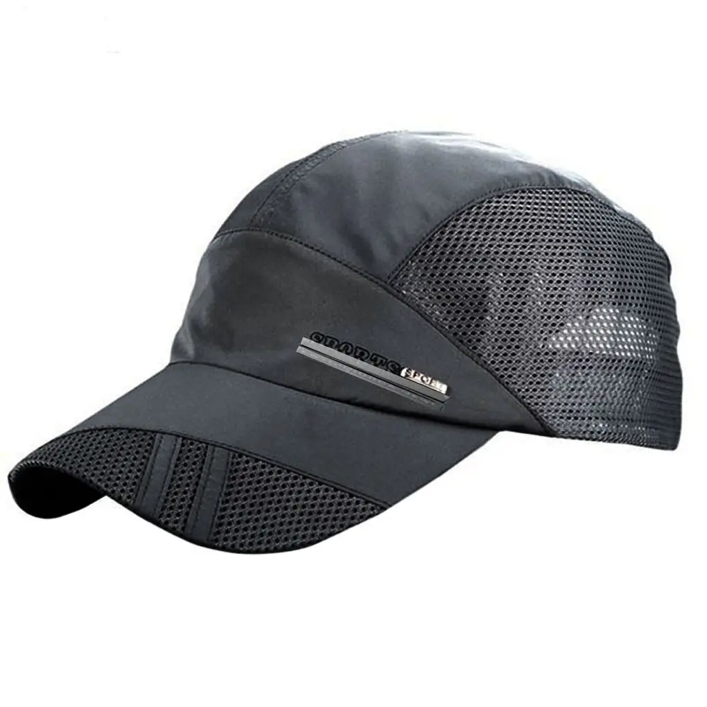

Fashion Mens Summer Outdoor Sport Baseball Hat Running Visor Cap Hot Popular New Cool Quick Dry Mesh Cap 6 Colors