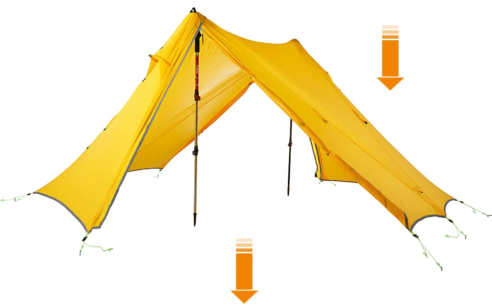Asta gear Rainstorm 2 Сверхлегкая Пирамида палатка треккинг P ole палатка для двух человек Кемпинг ul палатка