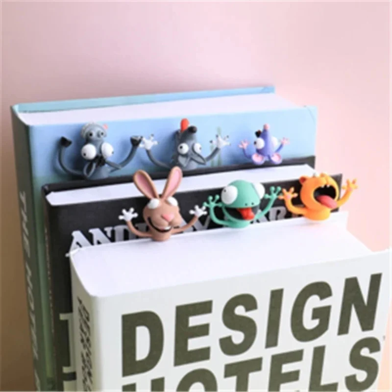 

Wacky Bookmark for More Fun Reading 3D Stereo Cartoon Lovely Animal Bookmark Wacky Bookmark LXY9