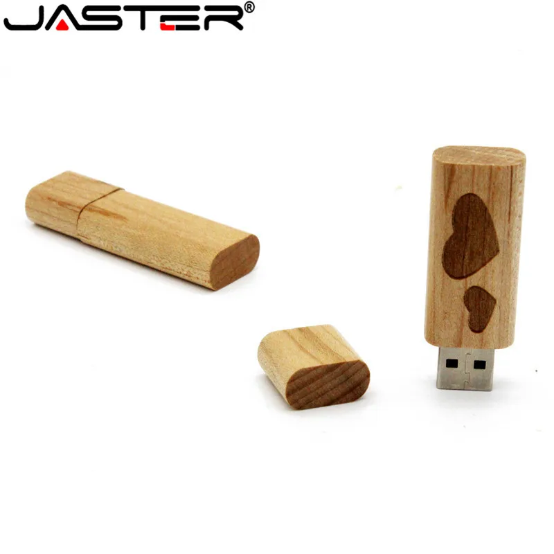 Деревянный USB флеш накопитель JASTER флешка с деревянными чипами 4 ГБ 16 32 64 подарок на