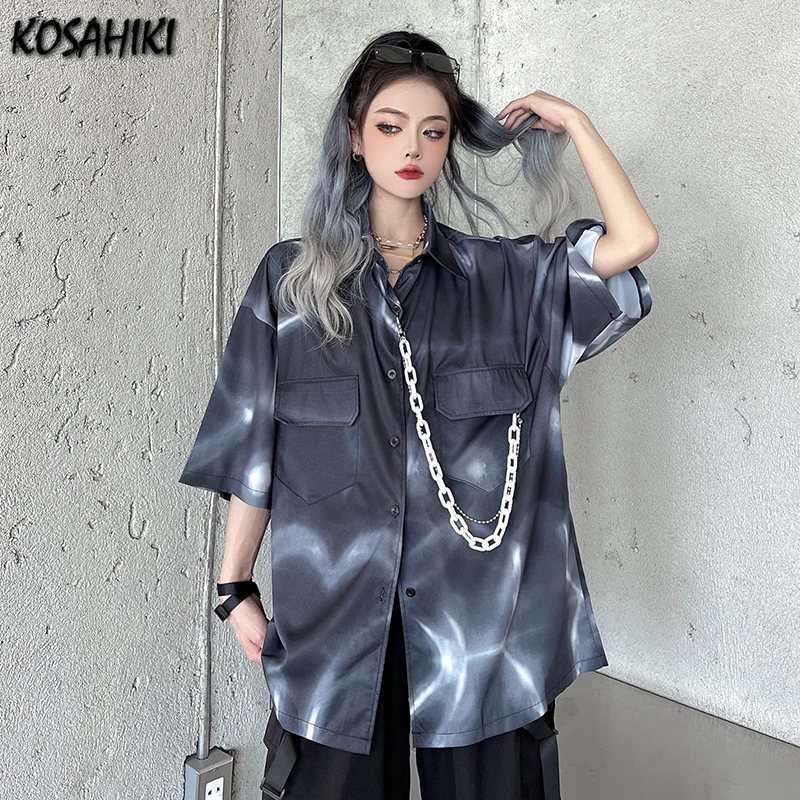 

Рубашки koshiki женские летние блузки с коротким рукавом в японском стиле Харадзюку Свободные повседневные женские студенческие корейские же...