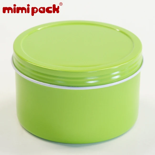 Mimipack 24 шт. металлические глубокие круглые жестяные коробки с винтовой крышкой, жесть жевательная резинка Конфета разное Органайзер(6 цветов - Цвет: Greenery