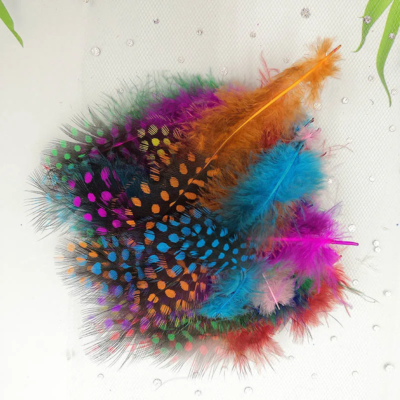 50 шт. перьевые пятнистые Куриные перья из перьев красивые удлинители волос в