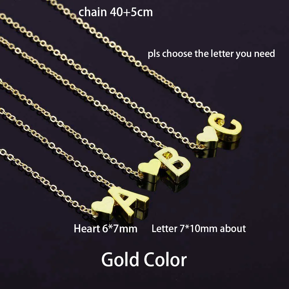

Fashion Love Name Jewelry Initial Pendant Necklace Heart Letter Necklace for Girl Friend Women Accessories Gift