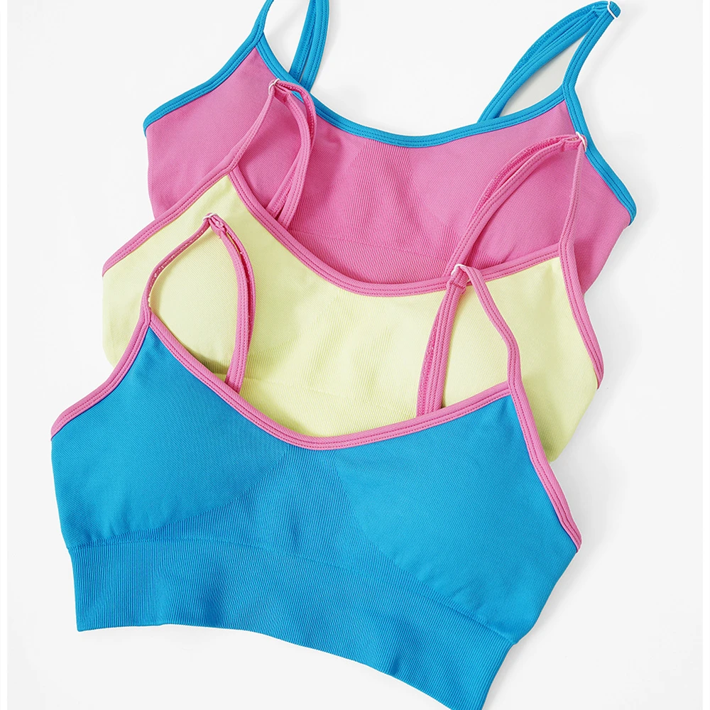 

NEW Tie Candy Color Yoga Set Gym Fitness Summer Clothing Sportswear High Waist Athletic Leggings Sports Workout Bra Suits