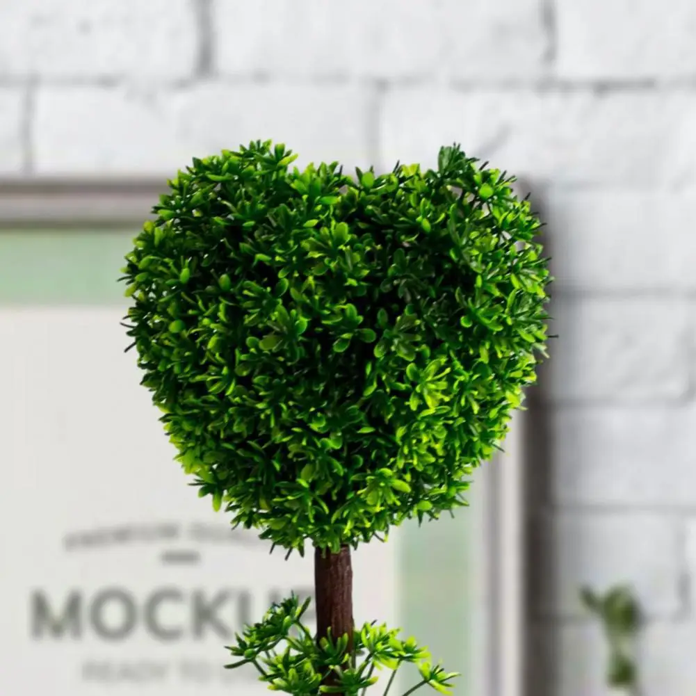

Fake Flower Plant Heart Shape Plum Blossom Plastic Patio Yard Simulated Flower Pot for Shelf Stand