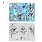 Наклейки на стену с черепом, наклейки со страшками, статические наклейки, Мультяшные декоративные наклейки на стену, водонепроницаемые настенные наклейки на Хэллоуин