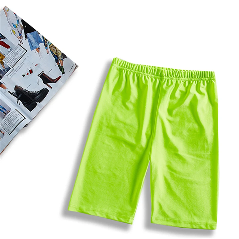 Велосипедки Женские Светоотражающие черные эластичные шорты из спандекса с