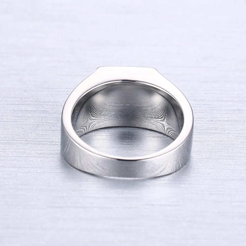 Модные Классические ярко синие Квадратные Кольца JHSL из нержавеющей стали для