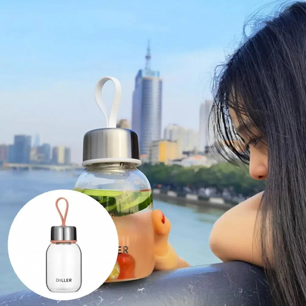 

Portable High Borosilicate Glass Anti-fracture Good Sealing Leakproof Glass Water Cup for Office