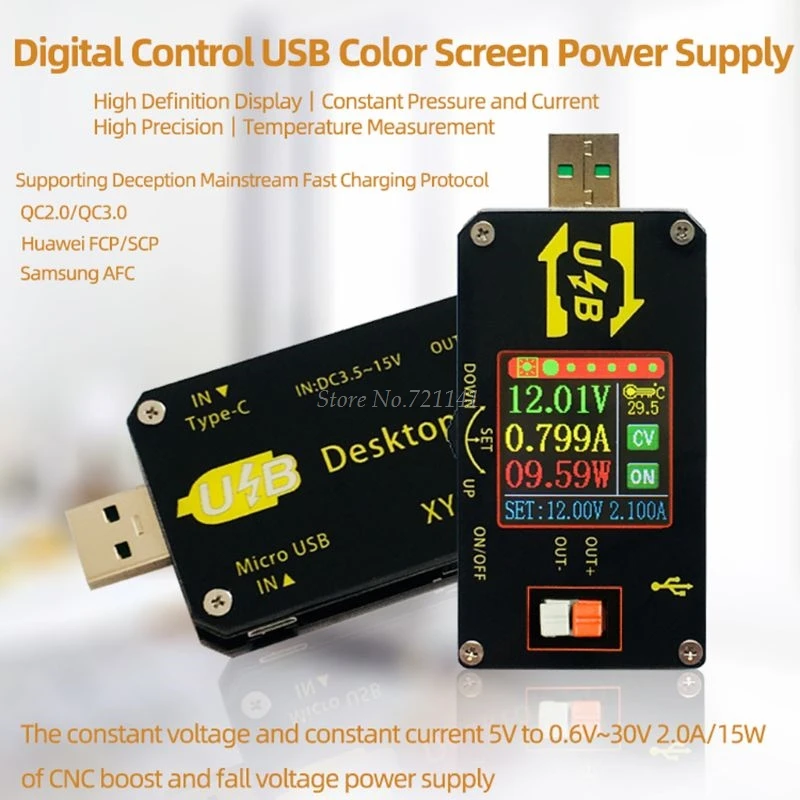 USB DC буксирующий преобразователь 0 6 30 в от 5 до 9 12 В 24 ЖК модуль питания регулятор