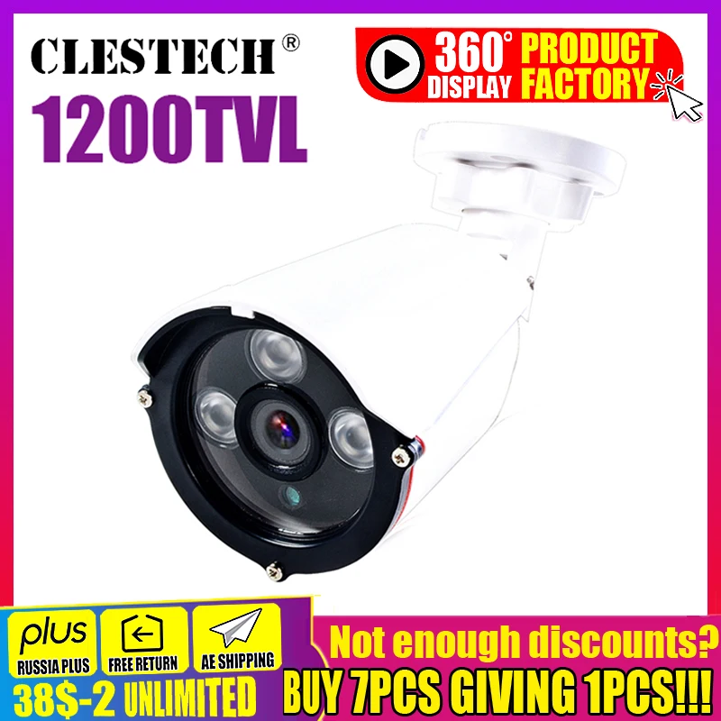 3 массива 1200TVL 960H HD CCTV камера 24h дневное ночное видение Пуля для аналогового