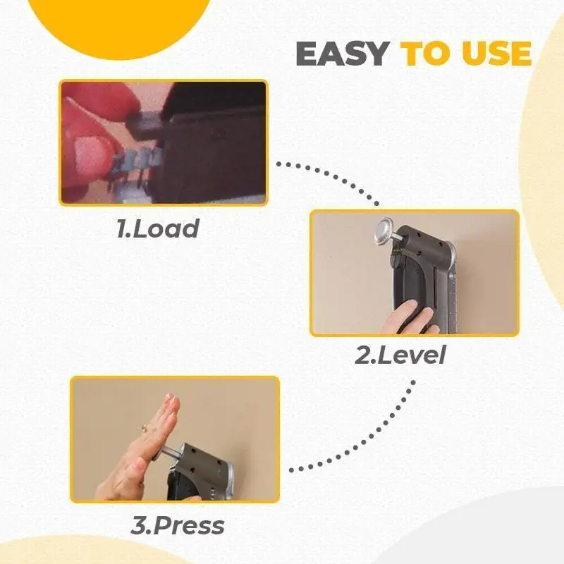 Photo Frame Stapler One Step Safe Hanging Tool Seamless Wall Nails Kit Nail Gun Labor-saving Manual Tools | Инструменты