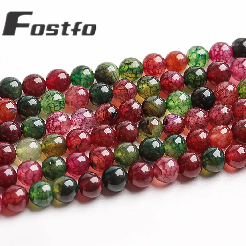 

Natural Stone Tourmaline Agate Beads For Jewelry Making DIY Bracelets Necklace Accessories 15" Strands 6/8/10mm