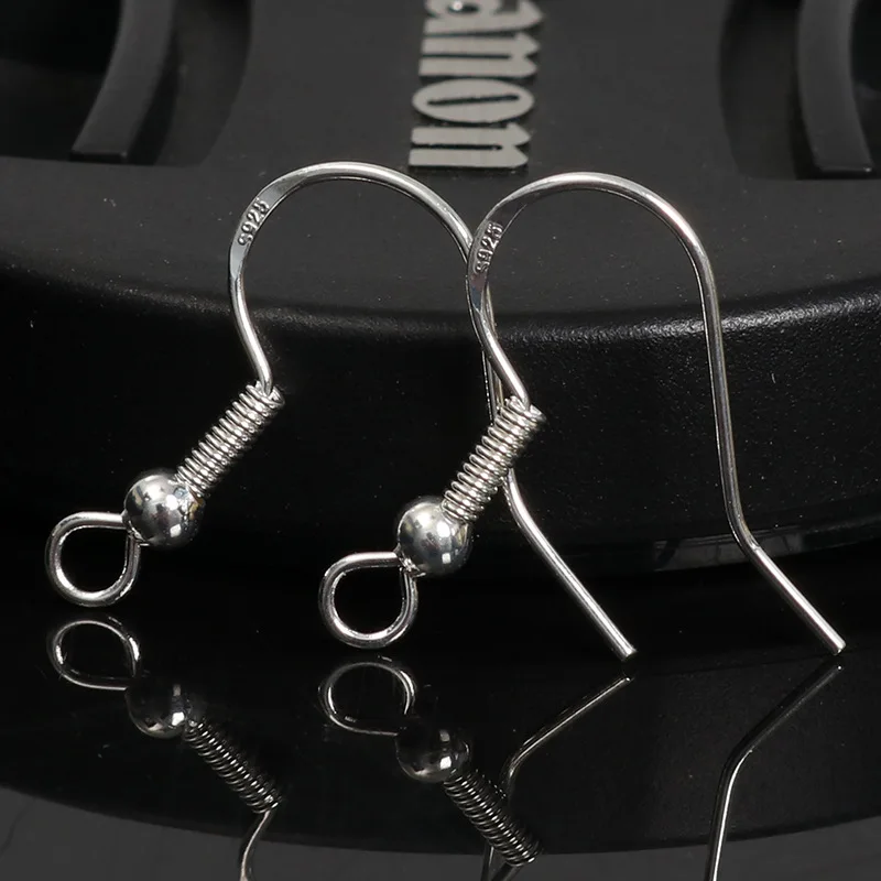 Крючки для ушей из чистого серебра S925 пробы 5 шт./компл. висячие серьги золотистые