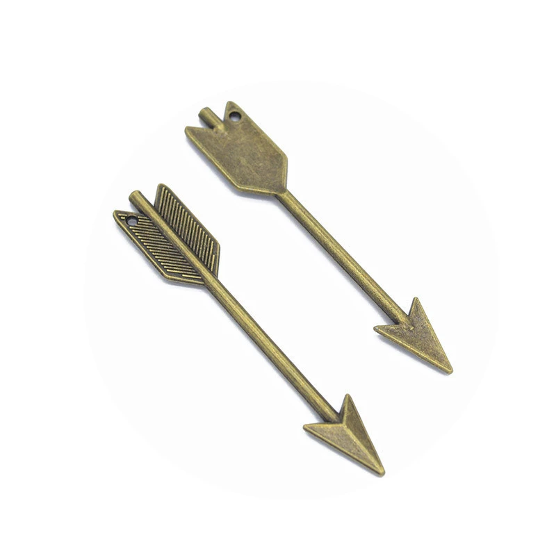 

10pcs Charms Arrow 64x11mm DIY Jewelry Making Pendant Fit Earring Necklace Bracelet Handcraft