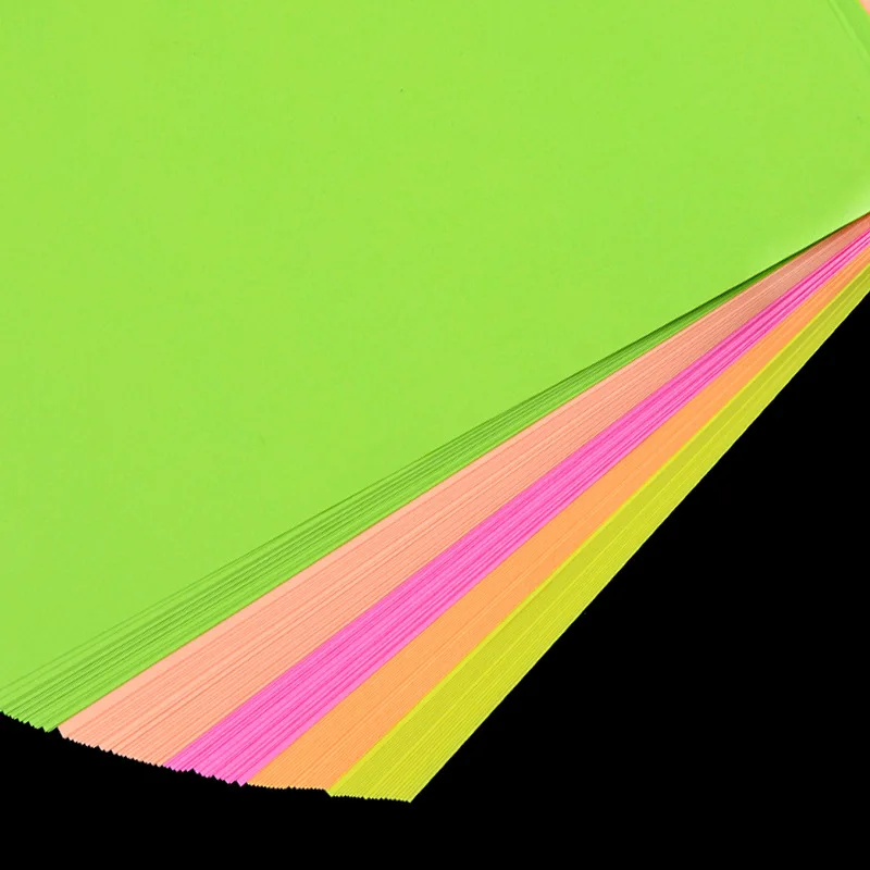 

7.10.15cm fluorescent color handmade paper origami square thousand paper crane children's creative paper cut rose