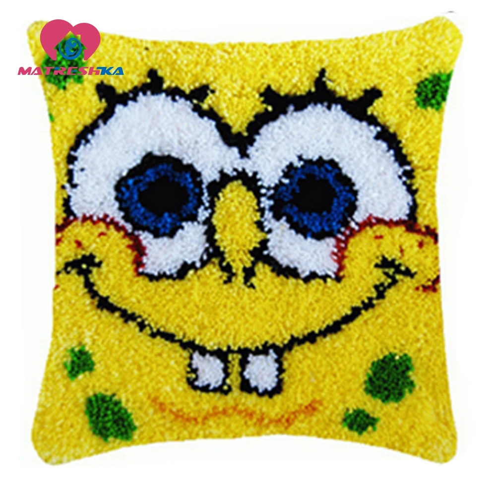 Мультяшная подушка для вышивки крестиком с защелкой крючок ковер наборы подушки