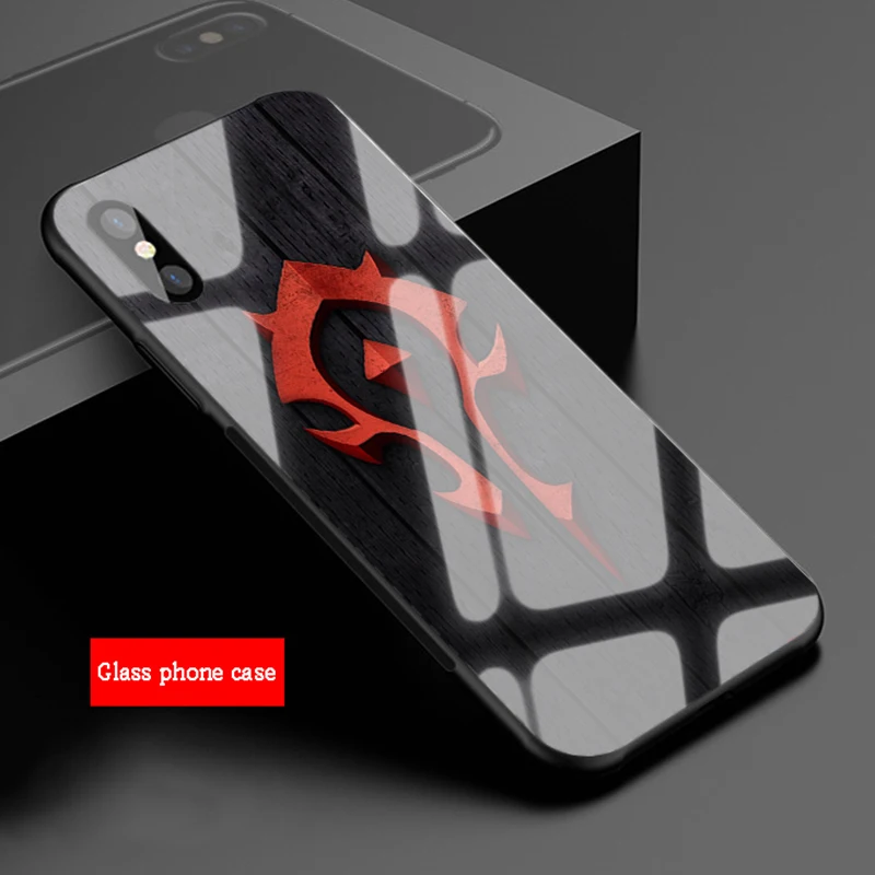 Wouws логотип World Of Warcrafts закаленное стекло для телефона чехол для iPhone 6 6plus 7 7 plus 8 8plus 5 5S SE X XS XR XS Max