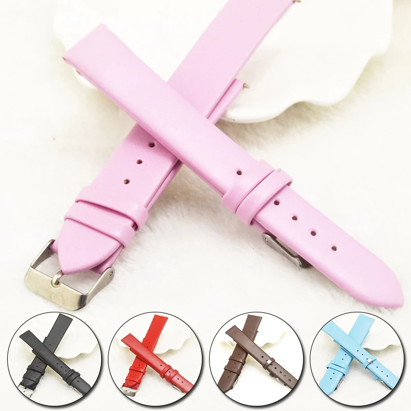Новый летний цветной кожаный ремешок для часов женщин Модный мягкий
