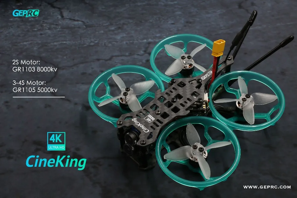 GEPRC Cineking 4K 2-4S Caddx Tarsier camera 1103 1105 бесщеточный двигатель F4 12A Контроллер полета для RC DIY FPV гоночный Дрон