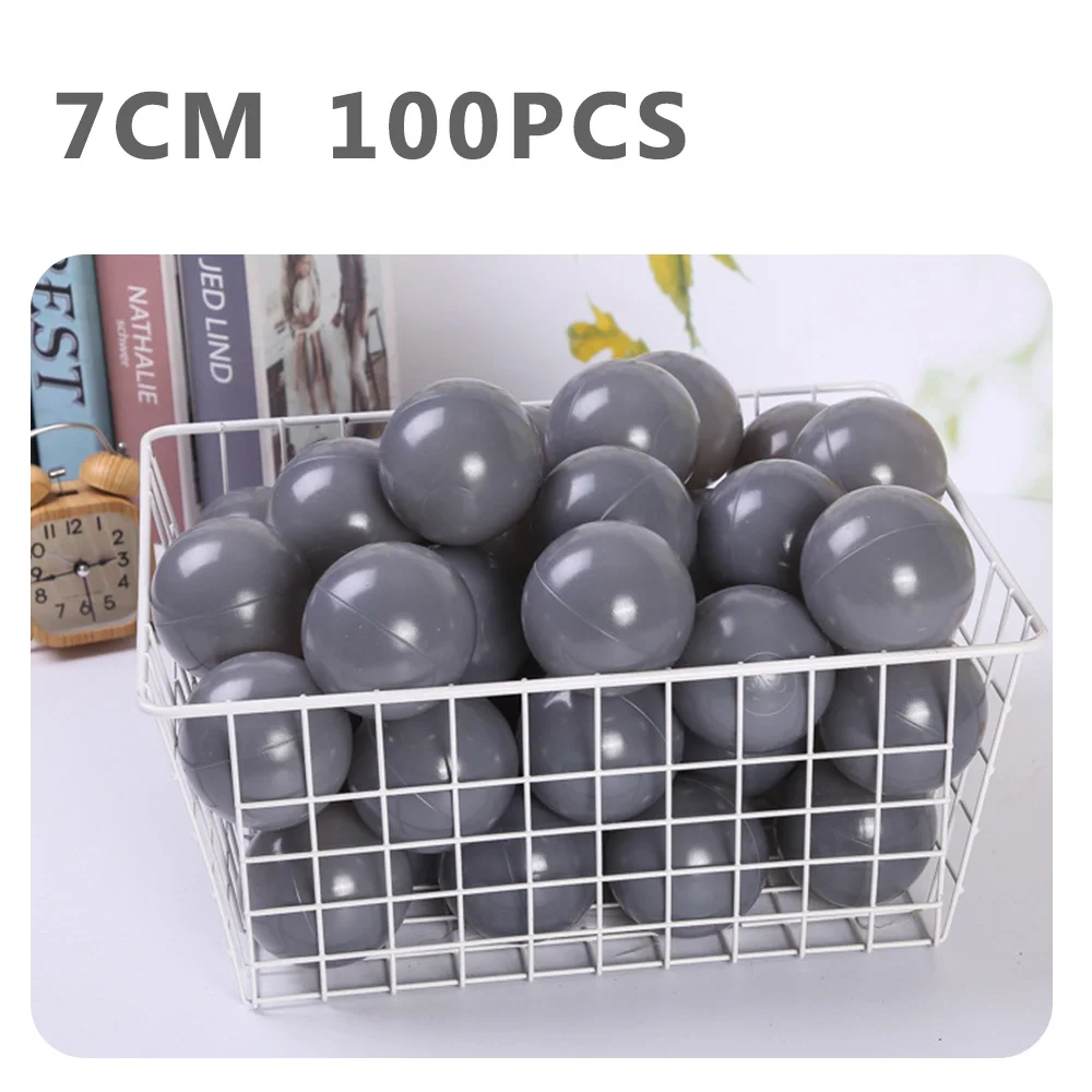 WJ3709DH Экологичный красочный мяч, мягкий пластиковый морской шар, прозрачные игрушки для купания, мяч для снятия стресса, детские игрушки для улицы, 100 шт., 7 см - Цвет: WJ3709DH