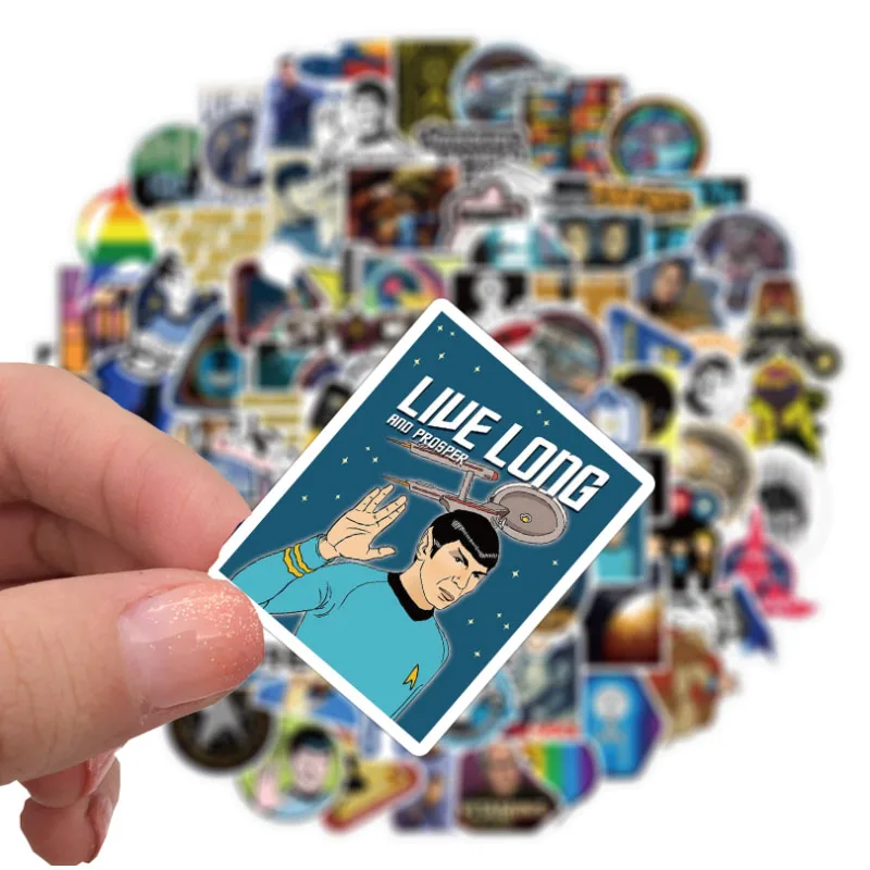 Conjunto de pegatinas de pel&iacute;cula star trek para ni&ntilde;os, 10/30/50/100 unids/set, Graffiti, impermeable, Maleta de viaje, tel&eacute;fono, port&aacute;til, pegatinas de equipaje-2