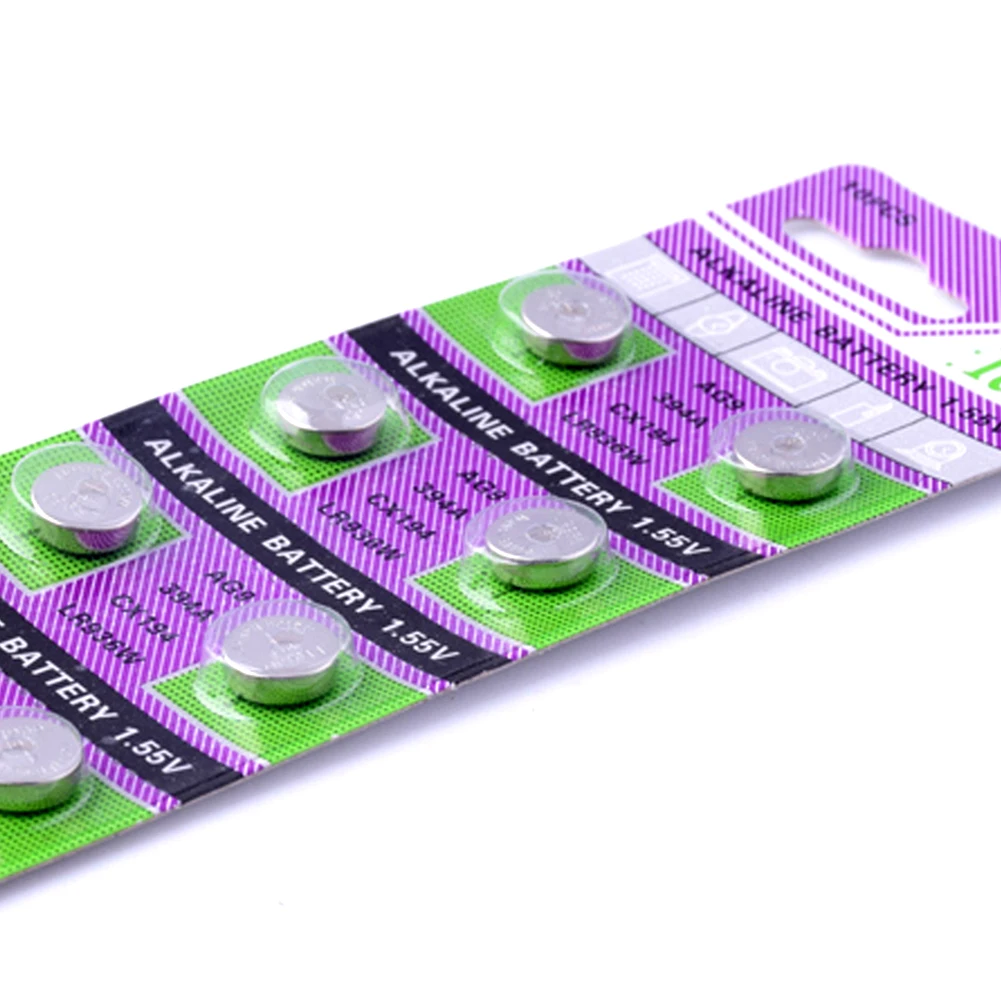 

50PCS/ 5 Pack AG9 LR936 394 Button Batteries SR936 194 Button Coin Cell 1.55V SR936SW CX194 For Watch Toys Remote