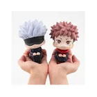 Аниме юютсу кайсен 2 стиля Q версия крученое яйцо держатель в ладони сидячие Мультяшные персонажи гаражный набор Gojo Satoru