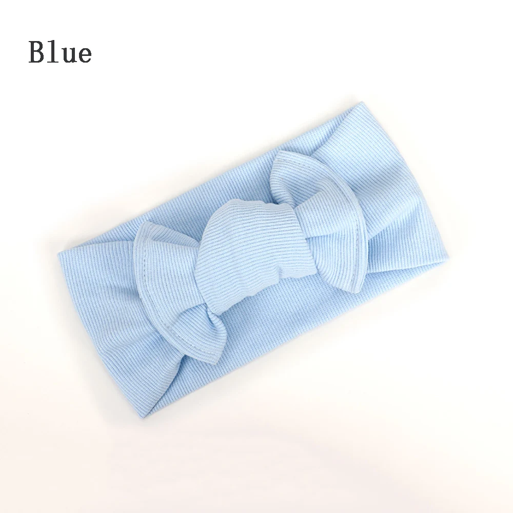 C-blue Малыш Девочки Малыш бант резинка эластичная повязка на голову милый 3D цветок Эластичный Тюрбан цветок повязка на голову Принцесса аксессуары для волос - Цвет: C-blue