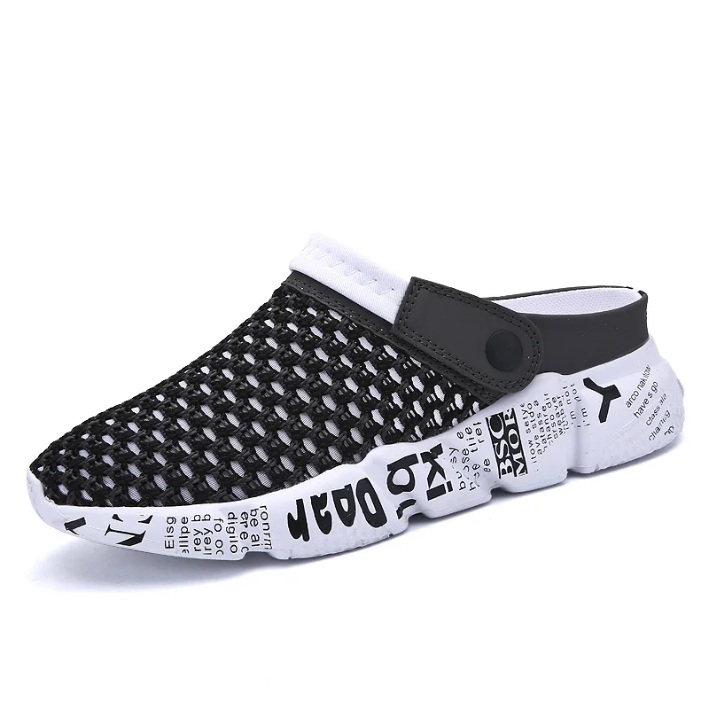 

2021 New Men Summer Shoes Slip-on Croc Clogs Water Sandals Breathable Light Jogging Sneakers Casual Beach Slippers